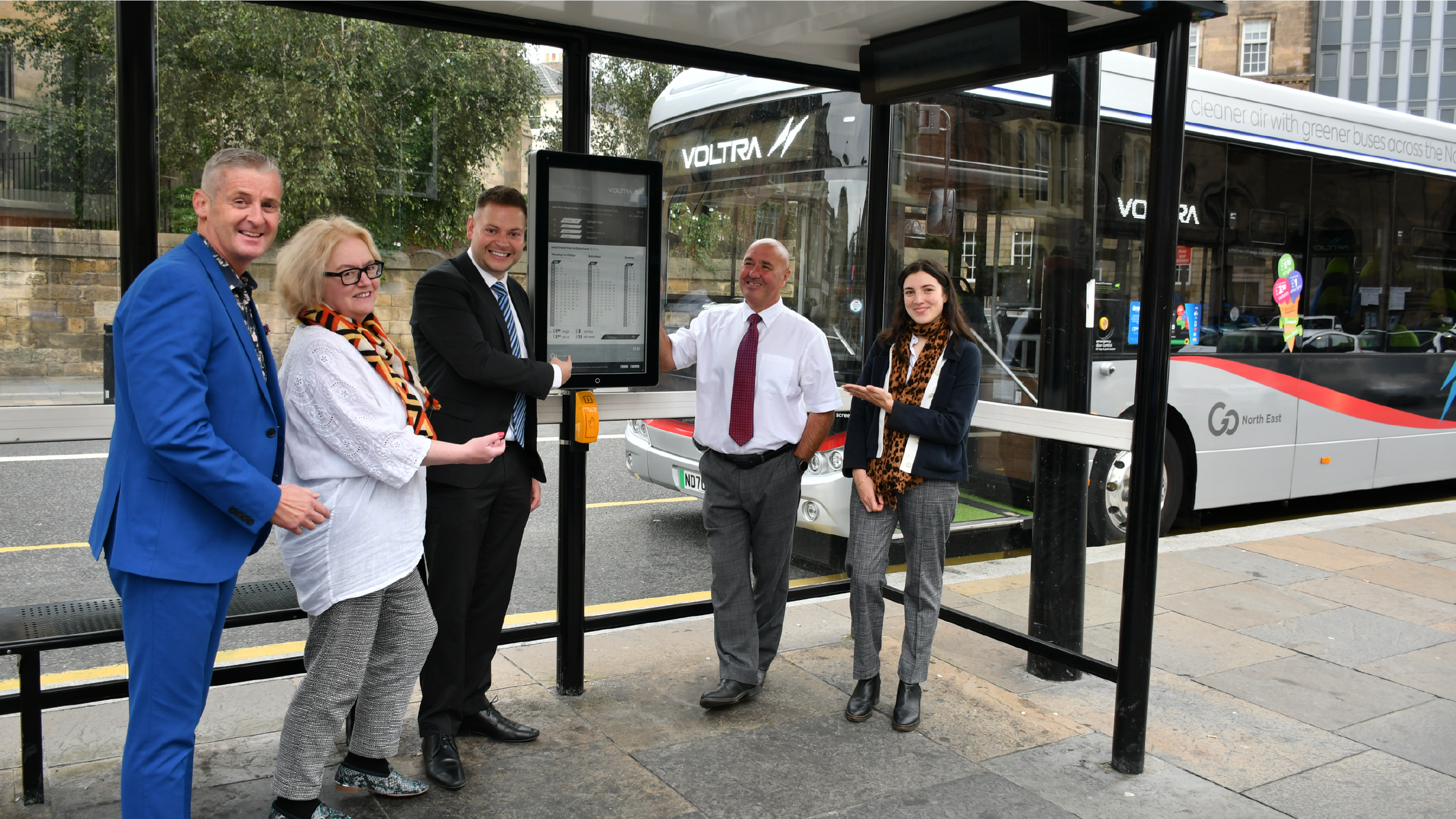 Groundbreaking solar powered digital bus information arrives in